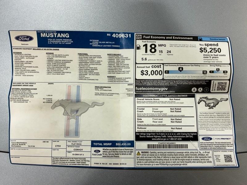 Ford Mustang GT Premium 2D Coupe 2024