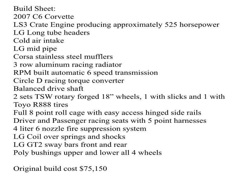 Chevrolet Corvette Coupe LT1 2007