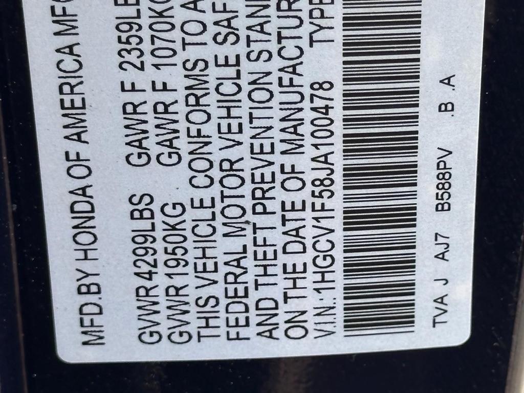 Honda Accord EX-L 2018