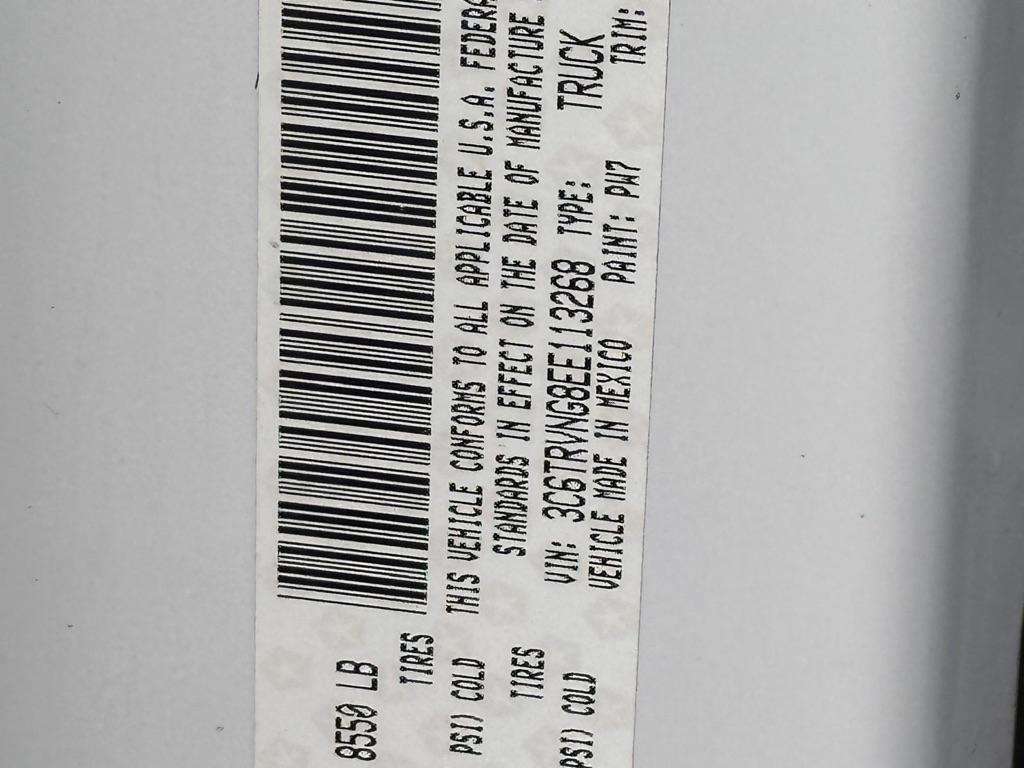 RAM Promaster 1500 Low Roof Tradesman 118-in. WB 2014