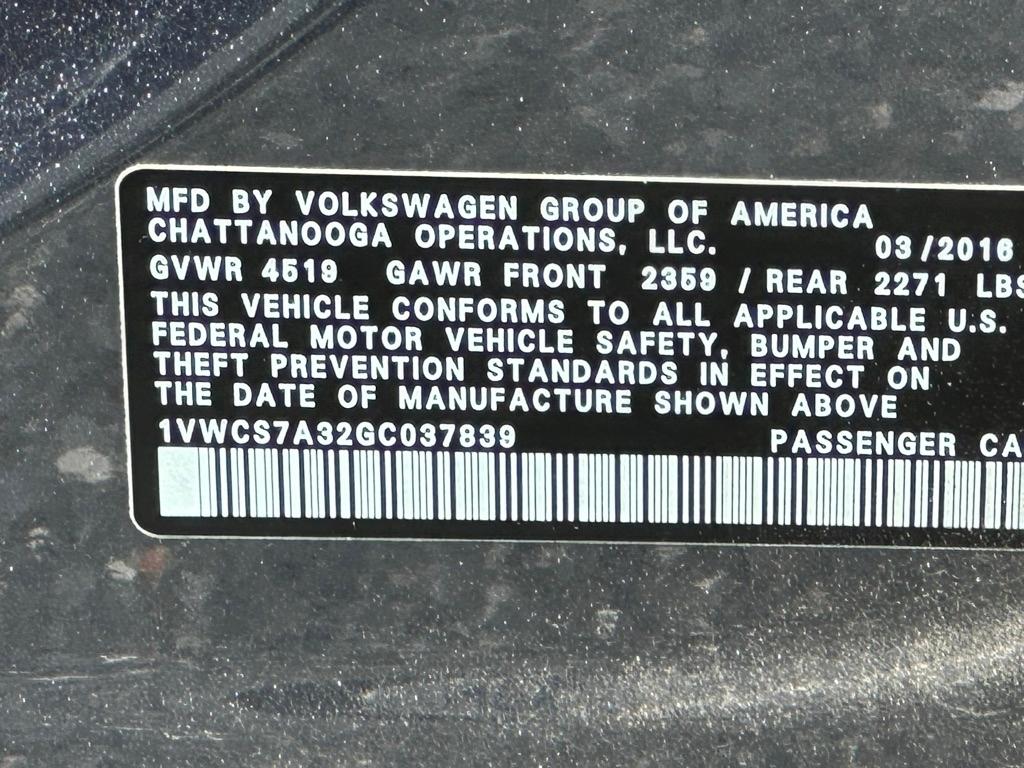 Volkswagen Passat SEL Premium 6A 2016