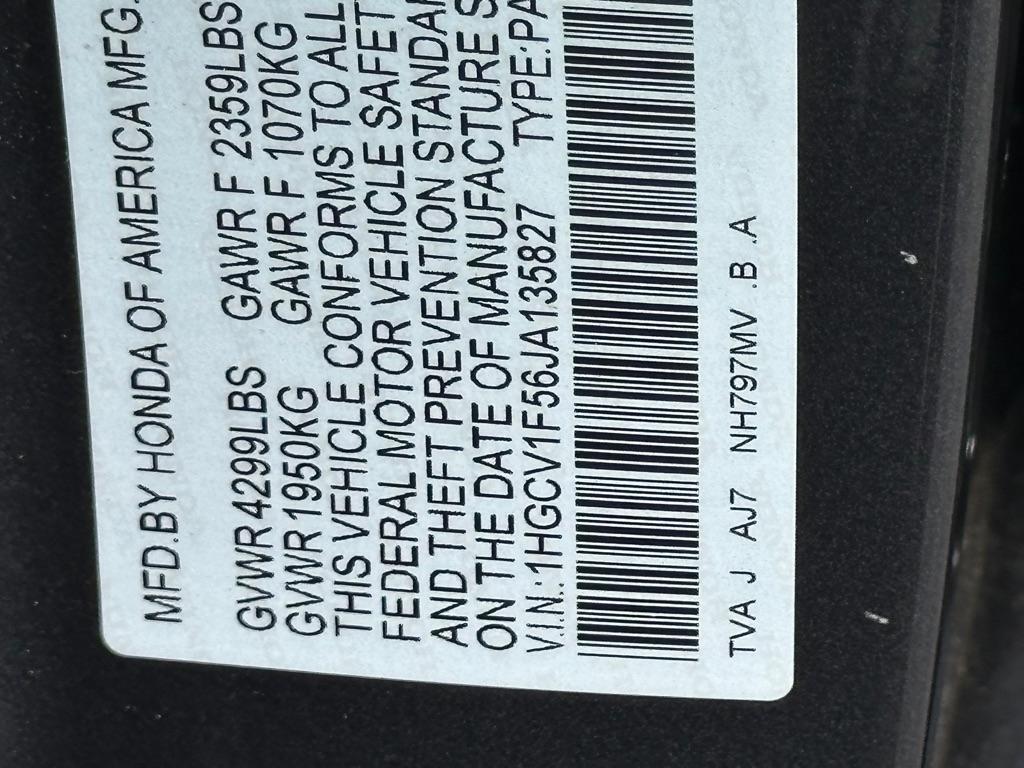 Honda Accord EX-L 2018
