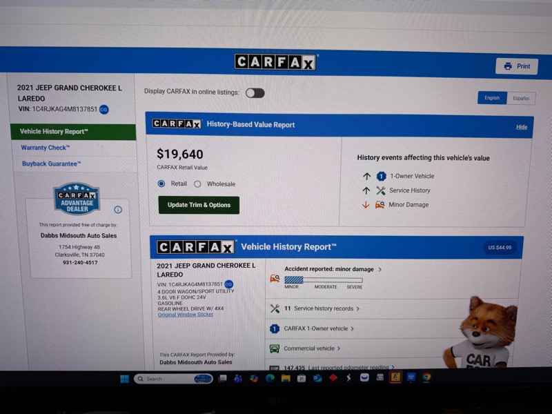 Jeep Grand Cherokee L Laredo 4WD 2021