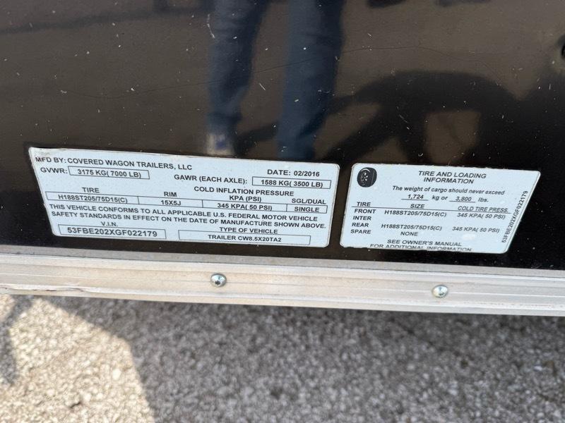 Covered Wagon Trailers Unknown  2016