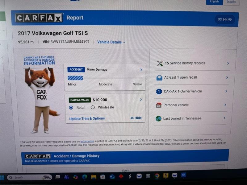 Volkswagen Golf TSI Wolfsburg Edition 5M 2017