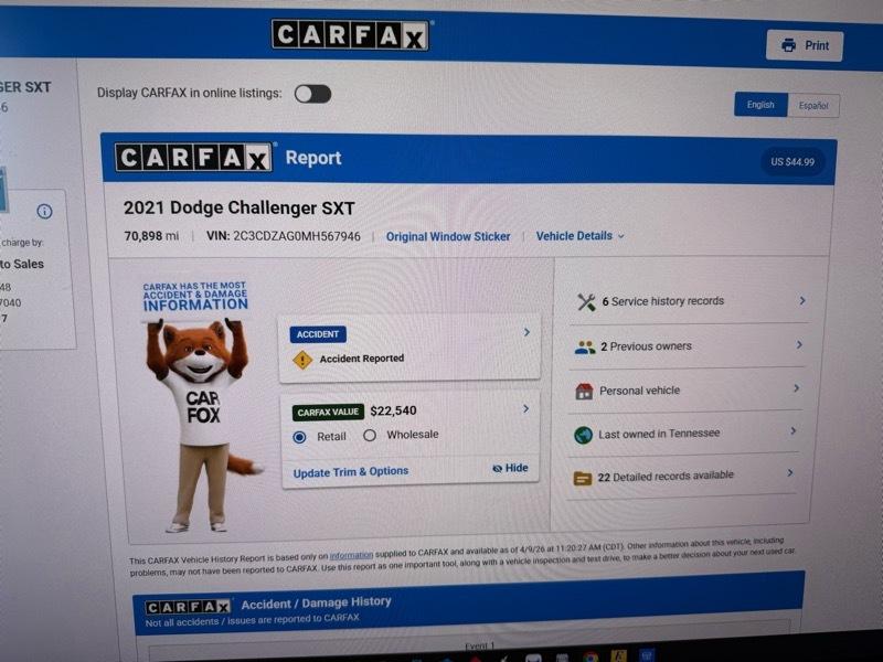 Dodge Challenger SXT 2021