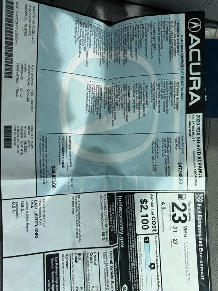 Acura RDX SH-AWD w/Advance Package 2020