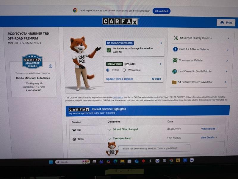 Toyota 4Runner TRD PRO 4WD 2020