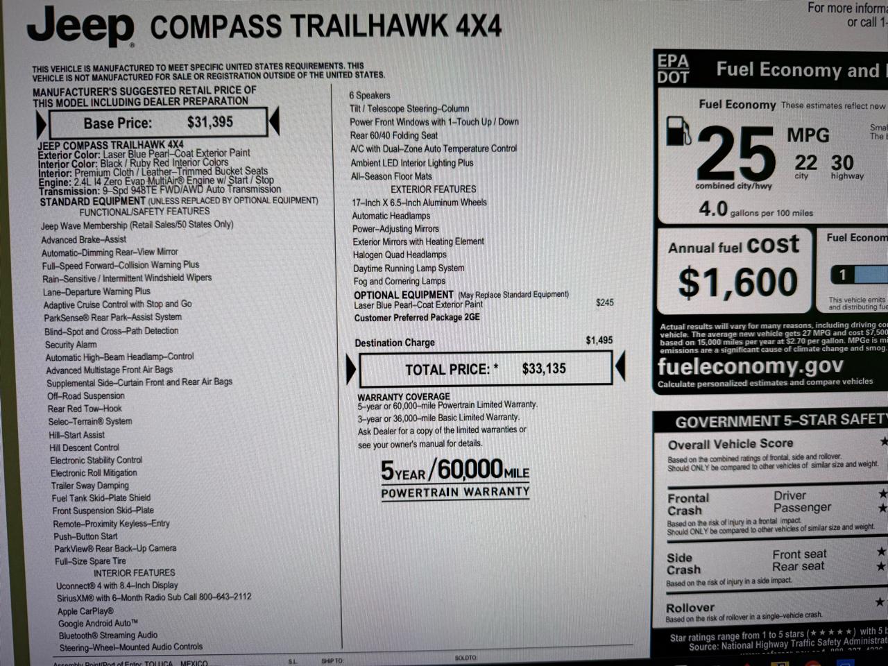 Jeep Compass Trailhawk 4WD 2021