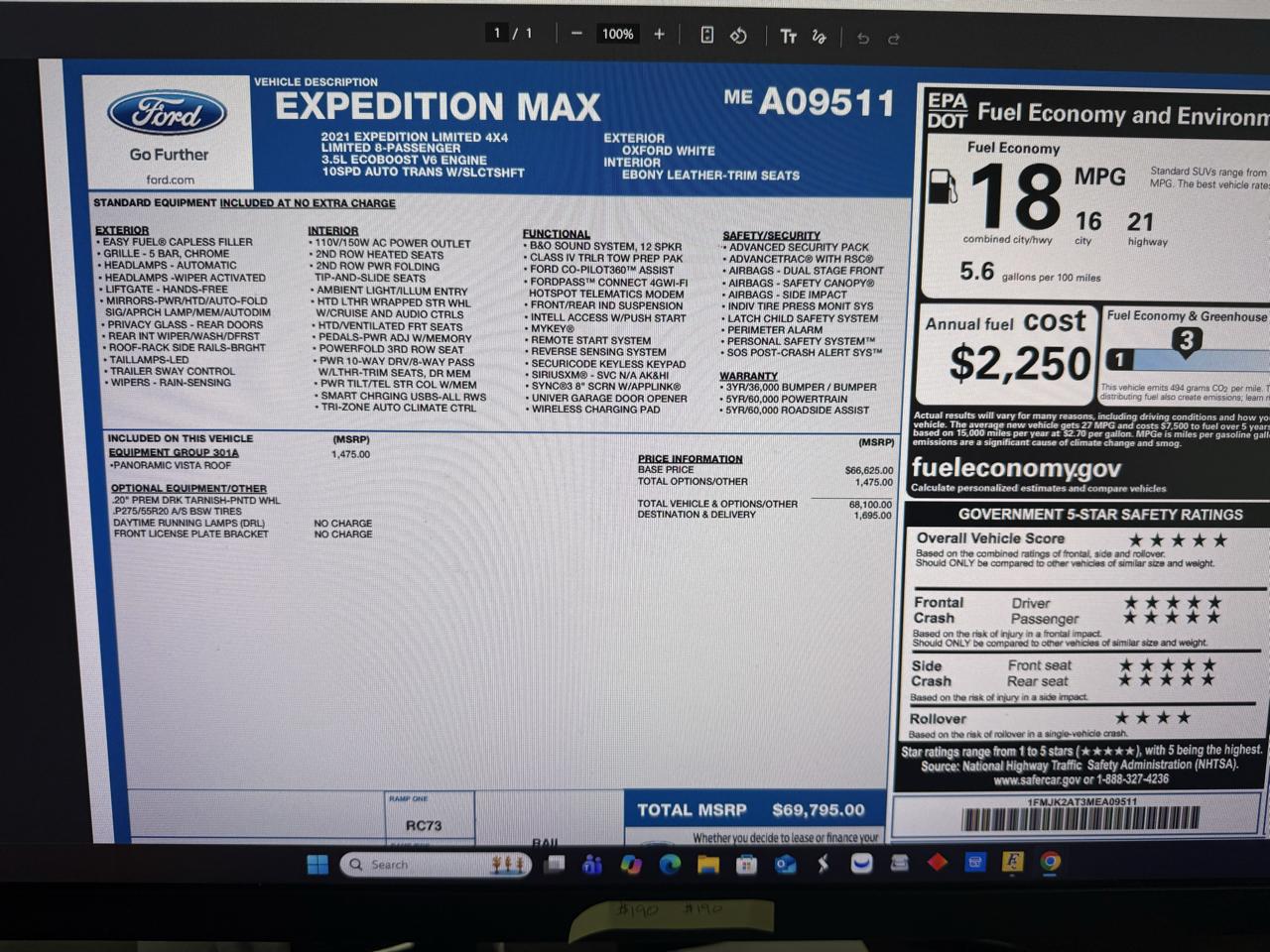 Ford Expedition MAX Limited 4WD 2021