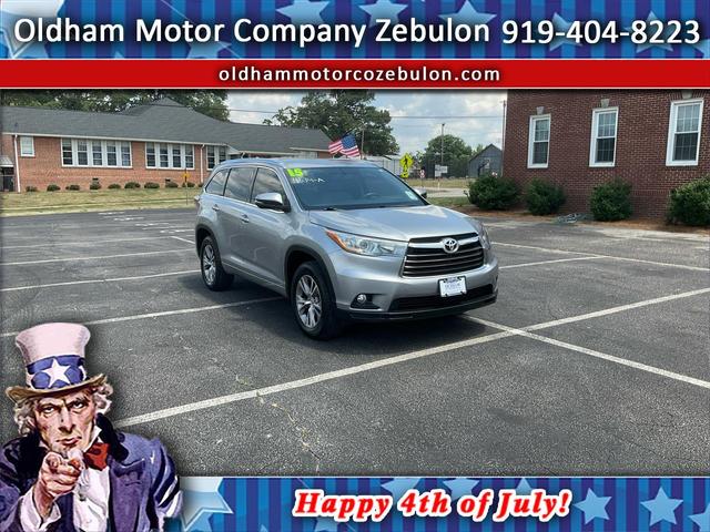Light Blue 2015 Toyota Highlander SUV / Crossover Front-Wheel Drive Automatic