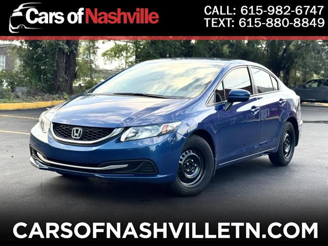 Blue 2015 Honda Civic Sedan Front-Wheel Drive Automatic