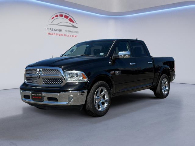 Black 2016 RAM 1500 Laramie Crew Cab 4WD Pickup Truck Four-Wheel Drive Automatic