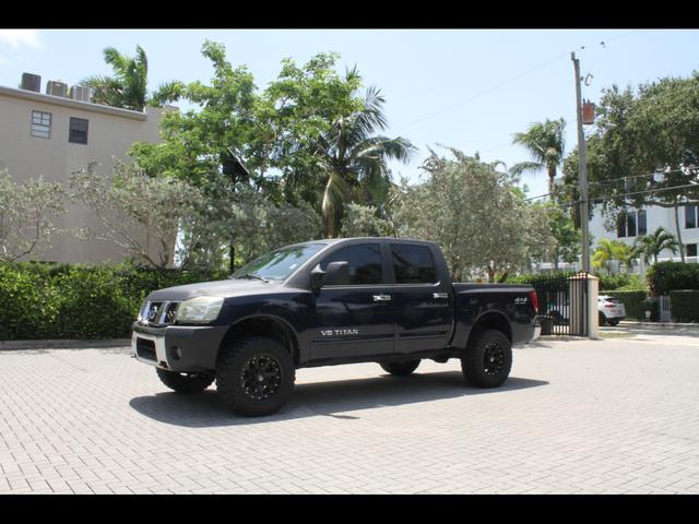 Black 2007 Nissan Titan Pickup Truck Four-Wheel Drive Automatic