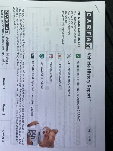 GMC Canyon SLT Crew Cab 4WD Short Box 2016