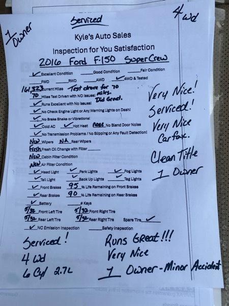 Ford F-150 Lariat SuperCrew 5.5-ft. Bed 4WD 2016