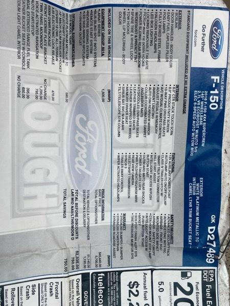 Ford F-150 Lariat SuperCrew 5.5-ft. Bed 4WD 2016