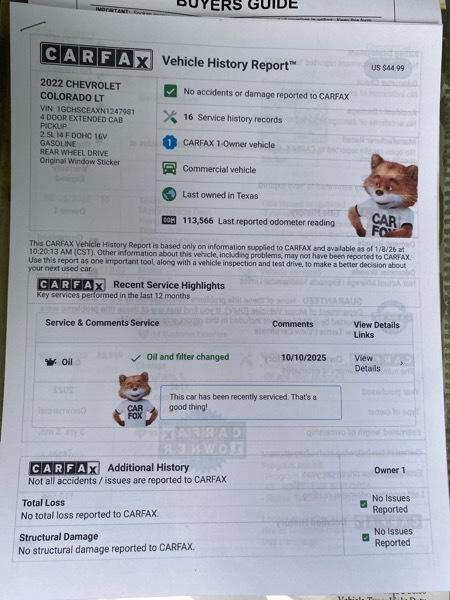 Chevrolet Colorado LT Ext. Cab 2WD 2022