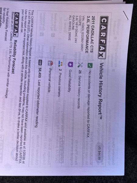 Cadillac CTS Performance Coupe AWD 2011