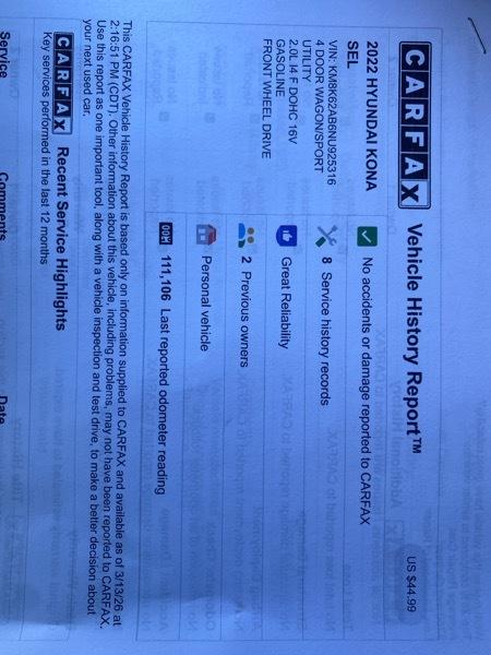 Hyundai Kona SEL 2022