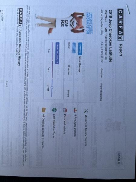 Jeep Cherokee Latitude FWD 2019