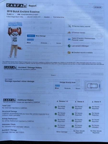 Buick Enclave Essence FWD 2019