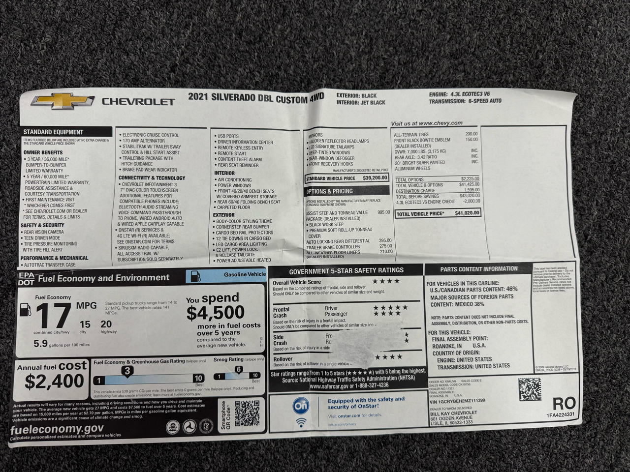 Chevrolet Silverado 1500 Custom 2021