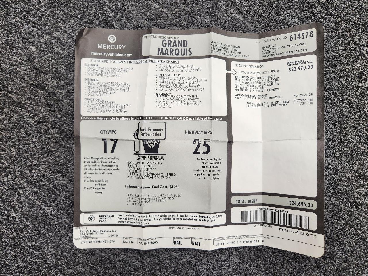 Mercury Grand Marquis  2004