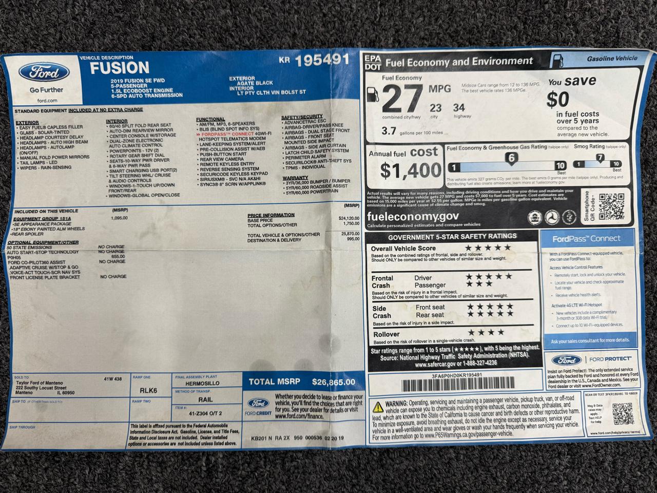 Ford F-150 XL 2WD Reg Cab 8' Box 2014