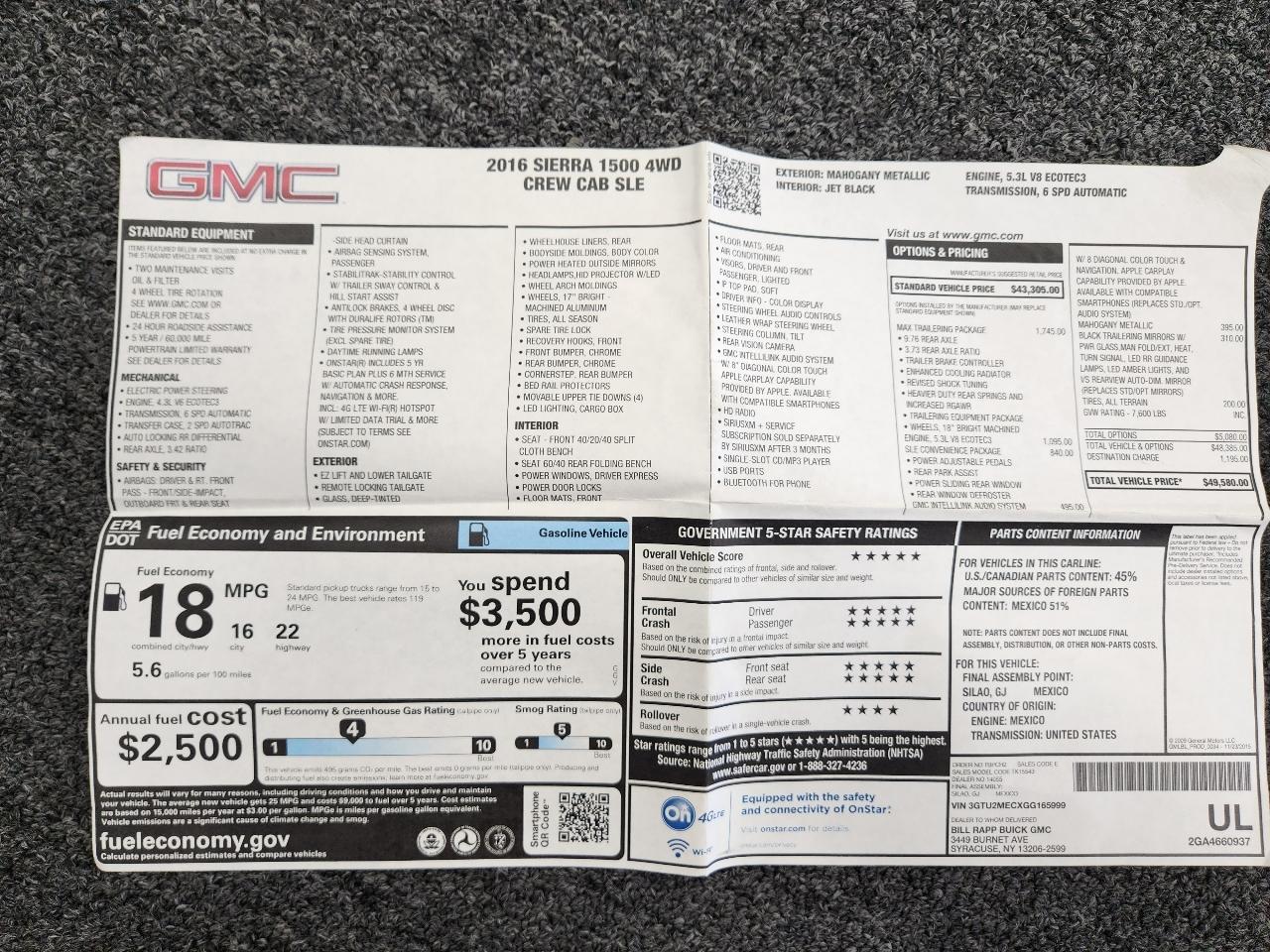 GMC Sierra 1500  2016