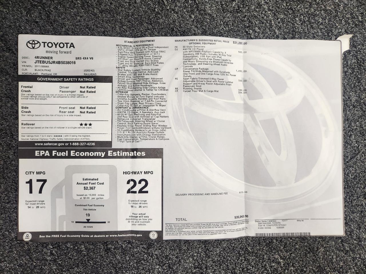 Toyota 4Runner SR5 2011