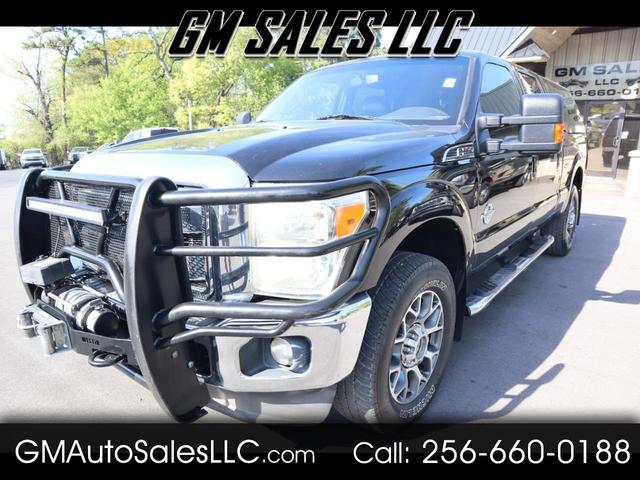 Black 2011 Ford F-250 Super Duty Lariat Crew Cab 4WD Pickup Truck Four-Wheel Drive Automatic
