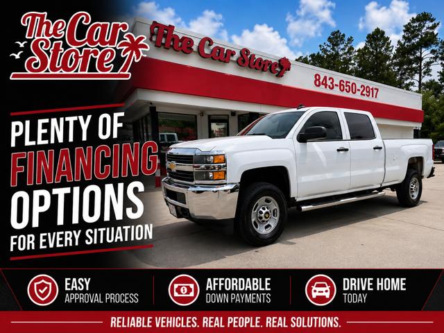 White 2015 Chevrolet Silverado 2500HD Work Truck Crew Cab 4WD Pickup Truck Four-Wheel Drive Automatic