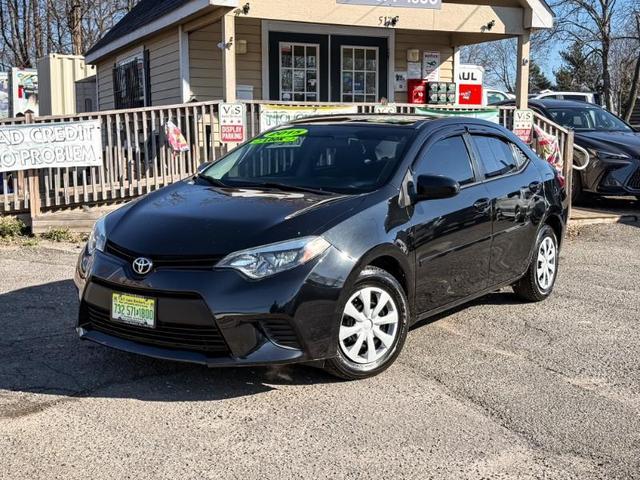 Black 2015 Toyota Corolla L Sedan Front-Wheel Drive Manual