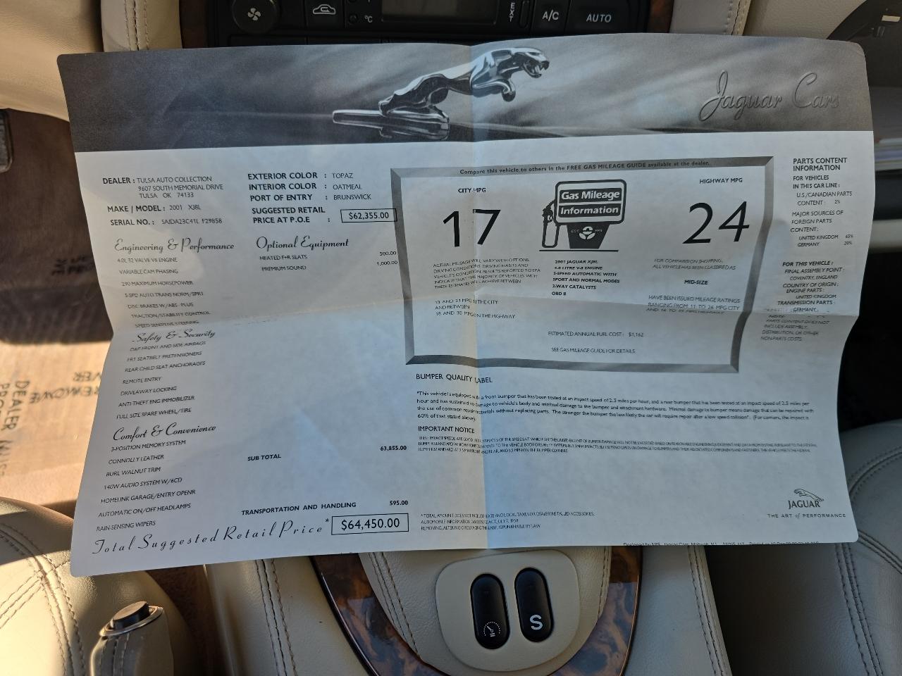 Jaguar XJ 4dr Sdn L 2001