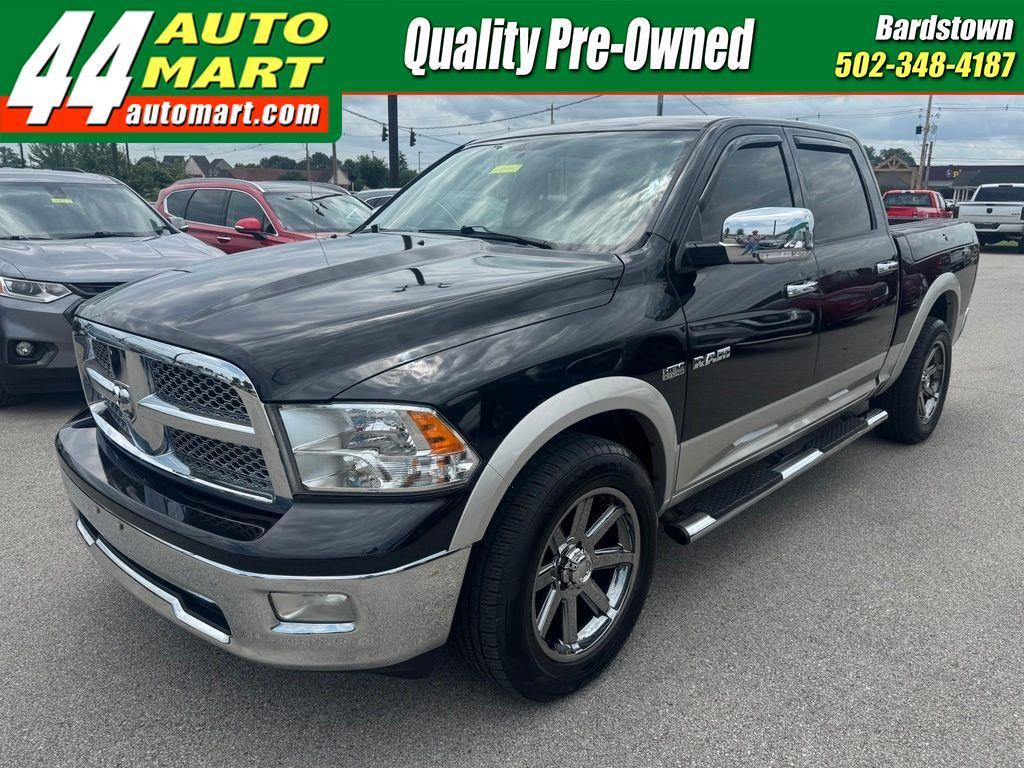 Black 2010 Dodge RAM 1500 Pickup Truck Four-Wheel Drive 5-Speed Automatic