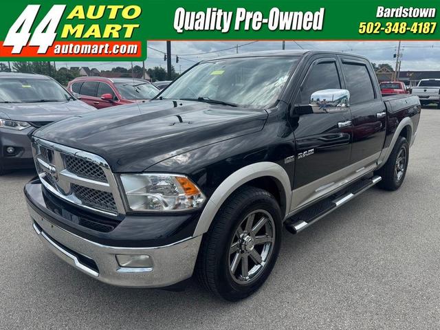 Black 2010 Dodge RAM 1500 Pickup Truck Four-Wheel Drive 5-Speed Automatic