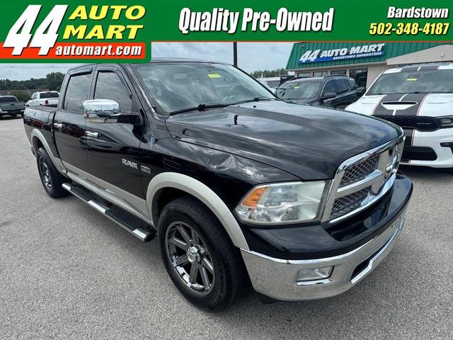 Black 2010 Dodge RAM 1500 Pickup Truck Four-Wheel Drive 5-Speed Automatic