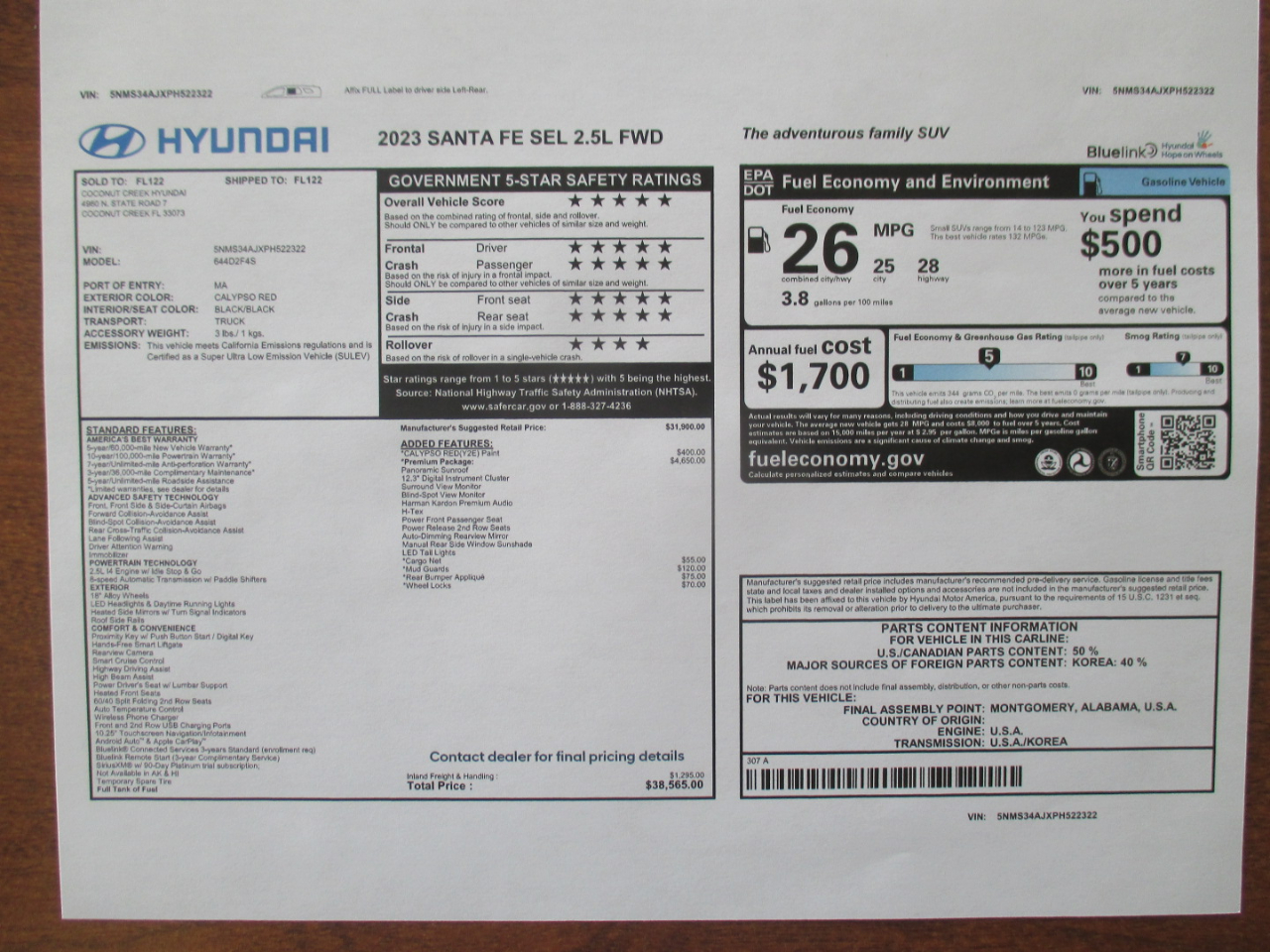 Hyundai Santa Fe SEL w/Premium Package 2023