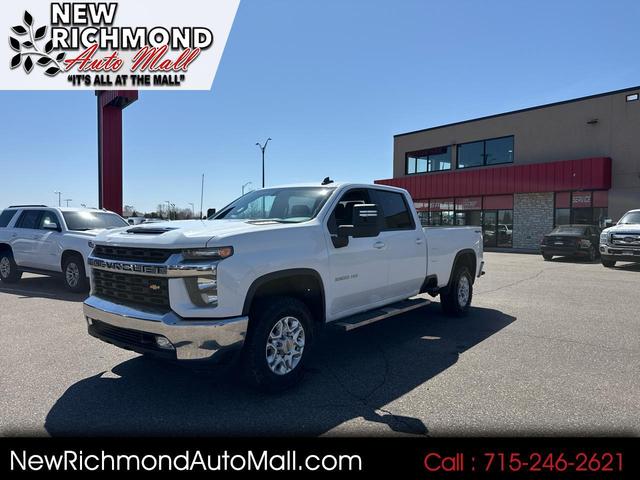 White 2022 Chevrolet Silverado 3500HD LT Crew Cab 4WD Pickup Truck Four-Wheel Drive Automatic