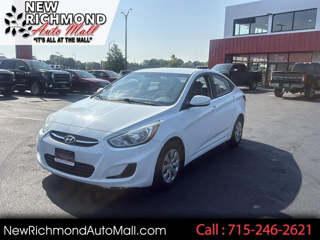 White 2015 Hyundai Accent Sedan Front-Wheel Drive Automatic
