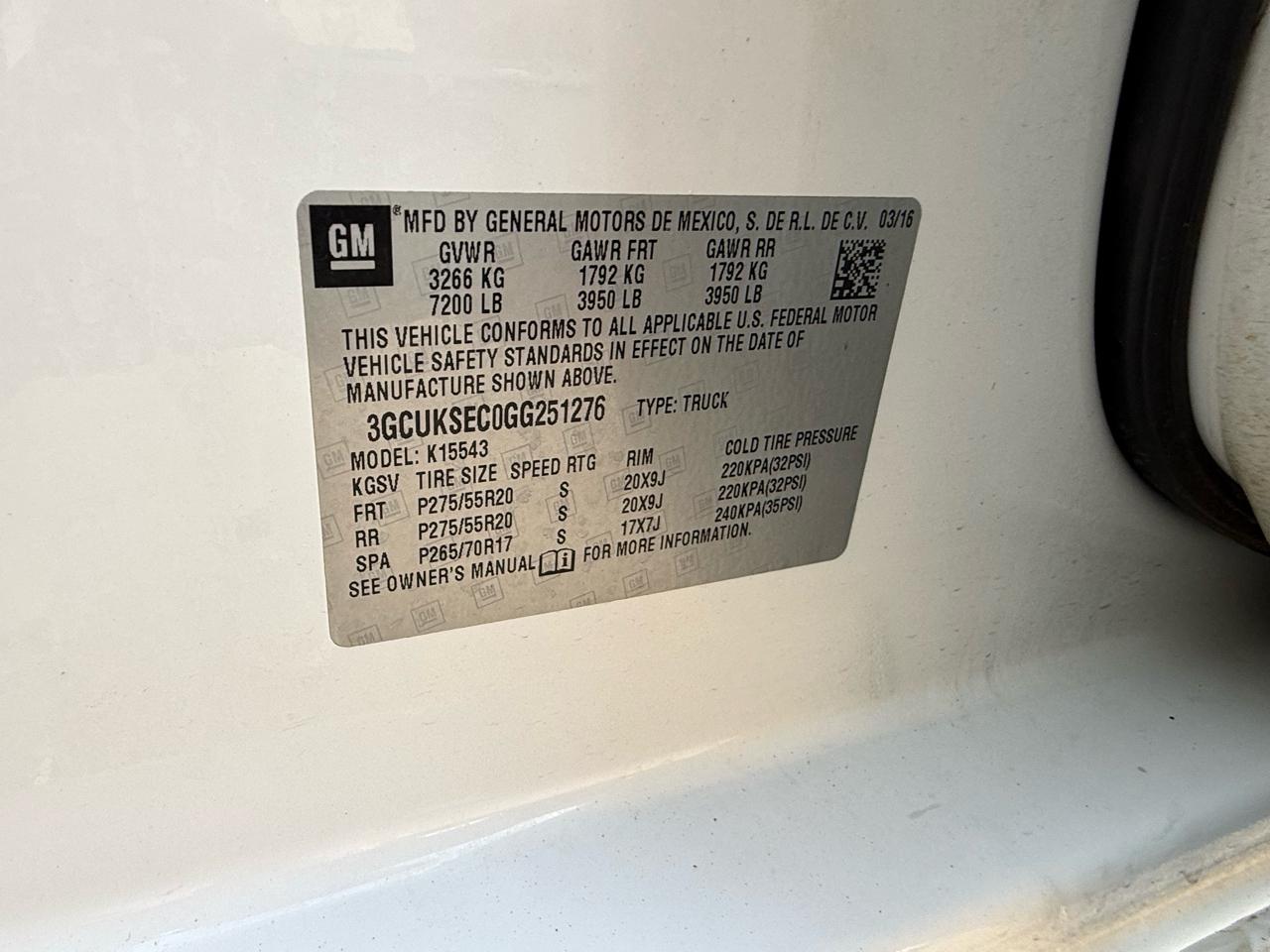 Chevrolet Silverado 1500 4WD Crew Cab 143.5" LTZ w/2LZ 2016