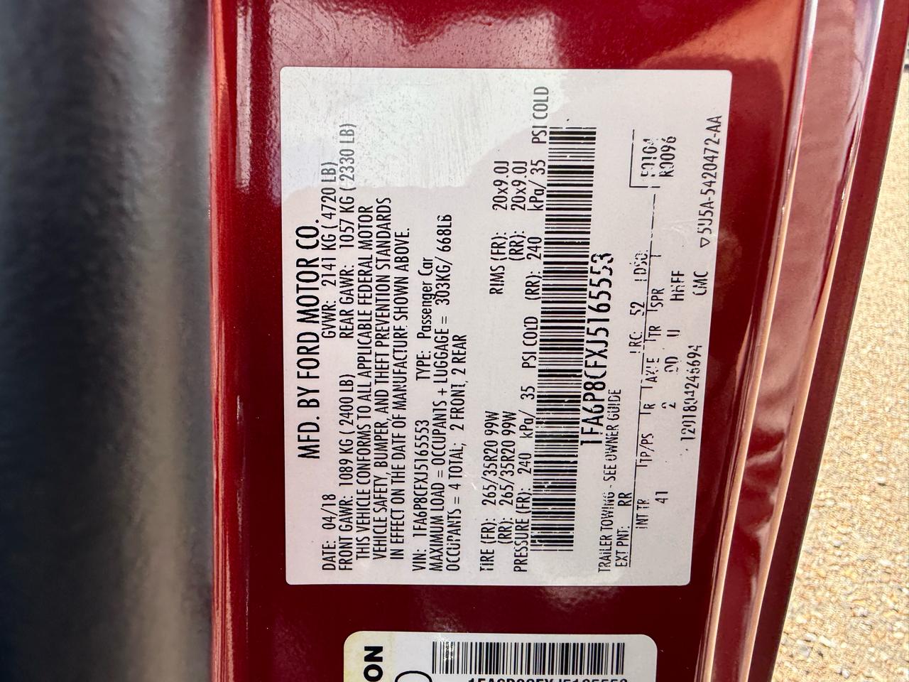 Ford Mustang GT Premium Coupe 2018