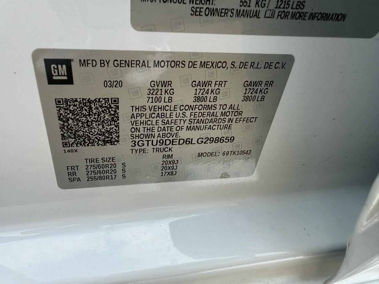 GMC Sierra 1500 SLT Crew Cab Short Box 4WD 2020