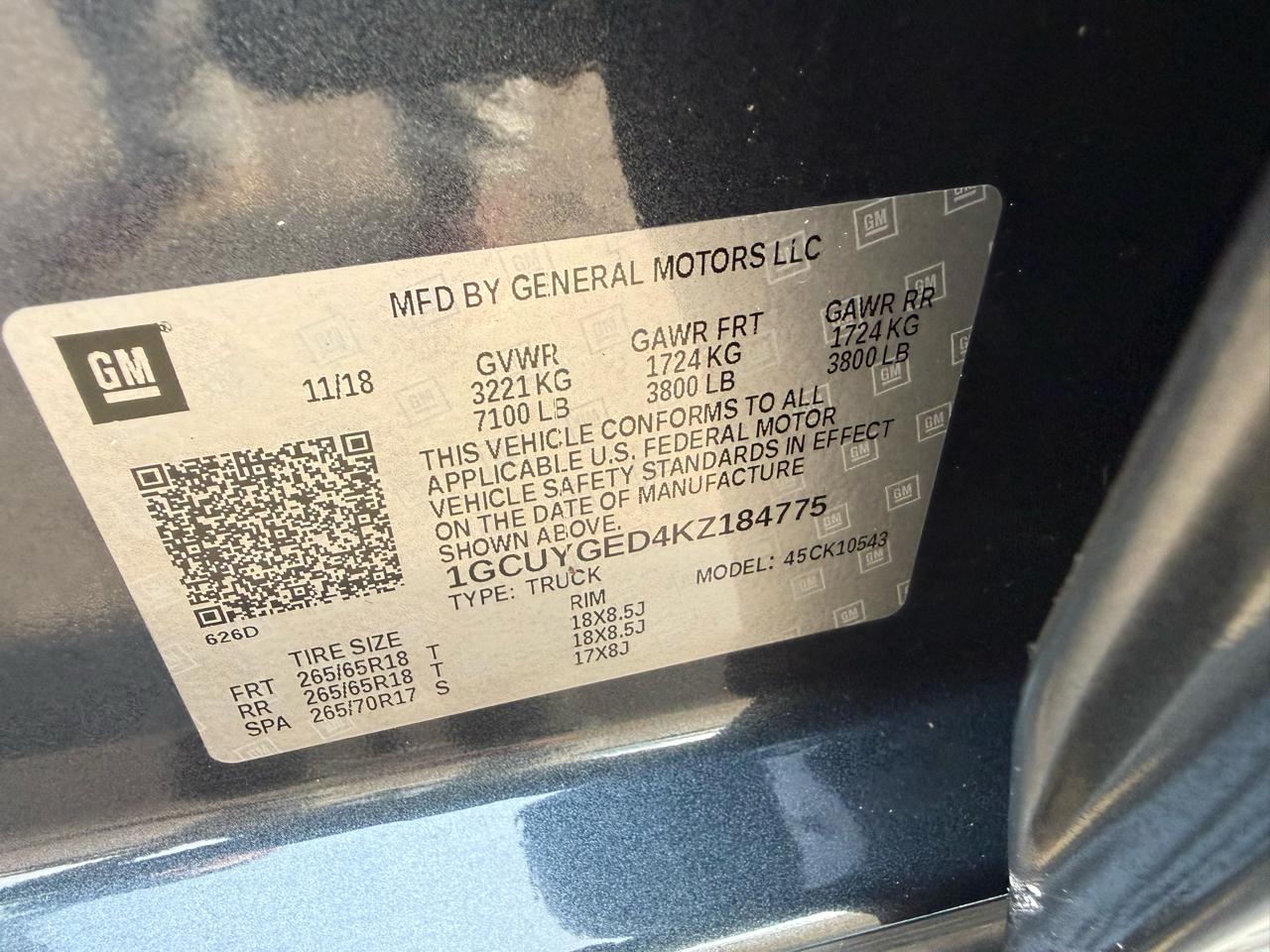 Chevrolet Silverado 1500 4WD Crew Cab 143.5" LTZ w/1LZ 2019