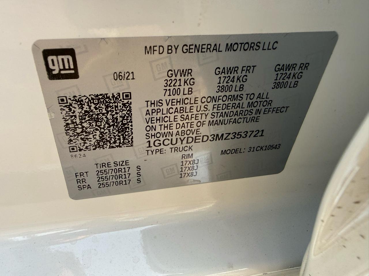 Chevrolet Silverado 1500 4WD Crew Cab 143.5" LT w/1LT 2021