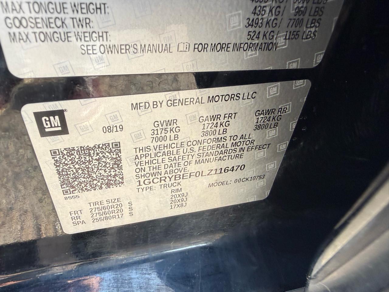 Chevrolet Silverado 1500 4WD Double Cab 143.5" Custom 2020