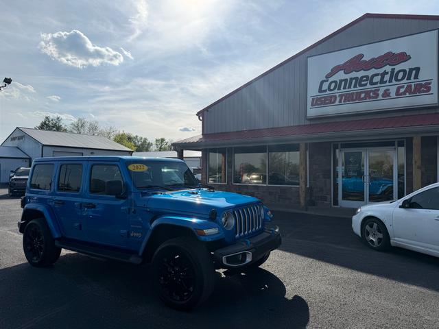 Blue 2022 Jeep Wrangler 4xe Sahara 4WD SUV / Crossover Four-Wheel Drive Automatic