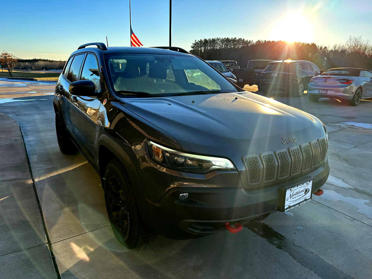 Used 2021 Jeep Cherokee Trailhawk with VIN 1C4PJMBX2MD126338 for sale in Milaca, Minnesota