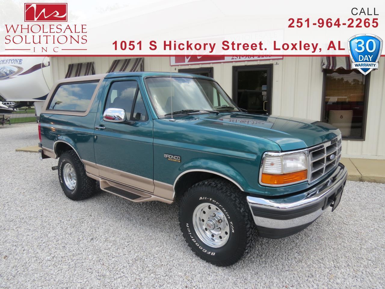 Used 1996 Ford Bronco 105" WB Eddie Bauer for Sale in Loxley AL 36551 Wholesale Solutions Inc.